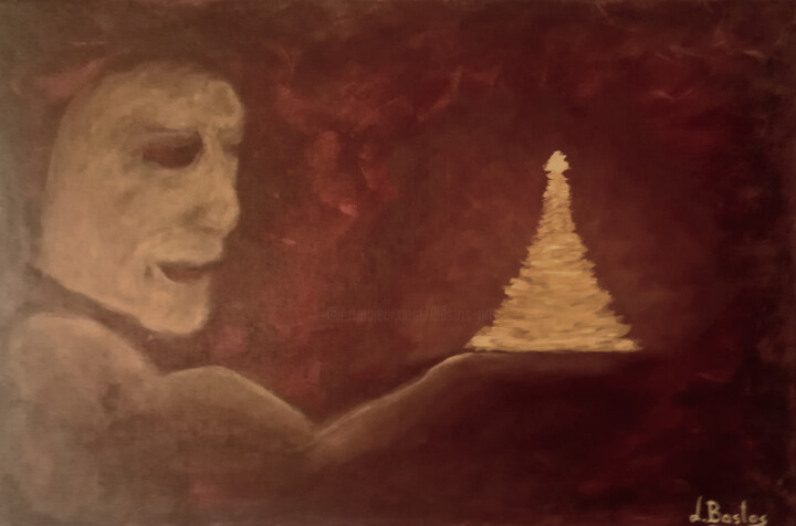 Painting titled "Merry christmas" by Luís Bastos, Original Artwork, Acrylic