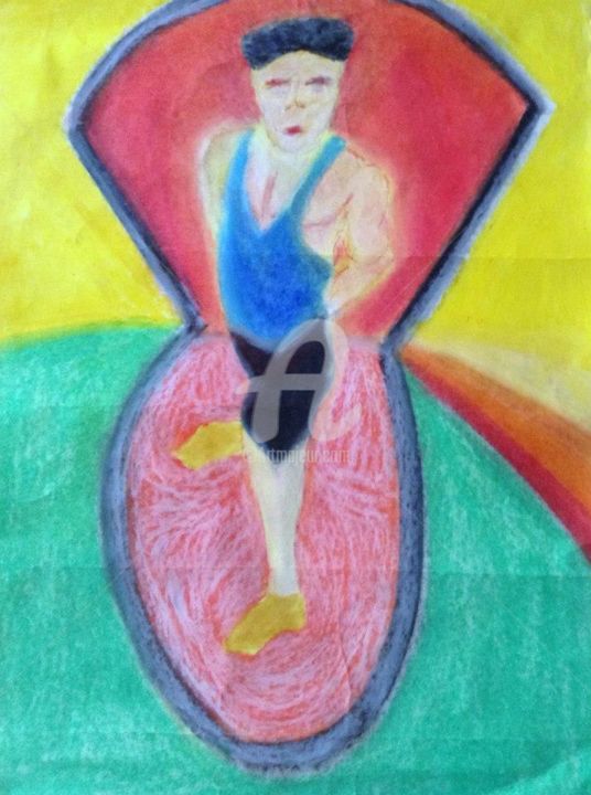 Malerei mit dem Titel "Pitipinbo" von Luis Chaluisan, Original-Kunstwerk, Pastell