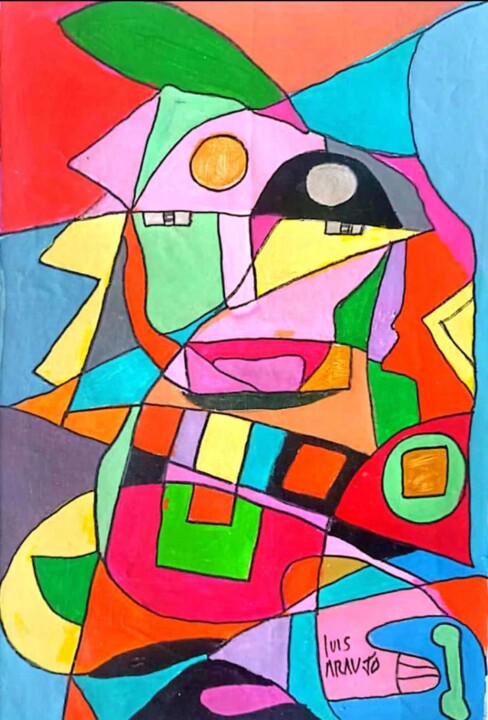 Pintura titulada "TEENAGER ALIEN" por Luis Enrique Araujo, Obra de arte original, Acrílico Montado en Bastidor de camilla de…