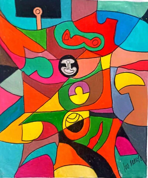 Pintura titulada "THE ALIEN SPACE" por Luis Enrique Araujo, Obra de arte original, Acrílico Montado en Bastidor de camilla d…