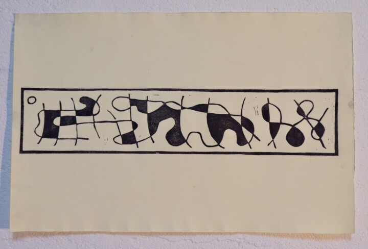 Gravures & estampes intitulée "Untitled #1" par Luís Luís, Œuvre d'art originale, Linogravures