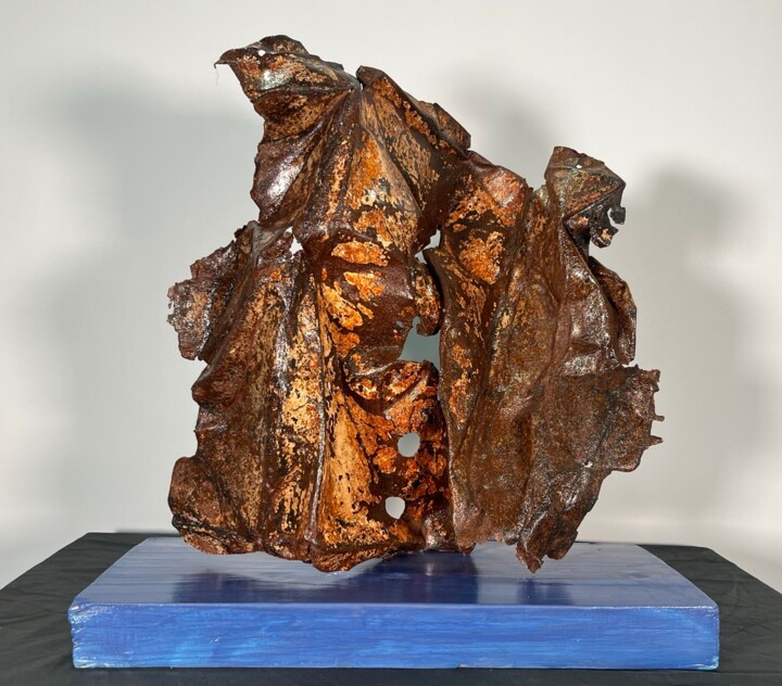 Sculpture titled "H_ojalá_ta" by Luis Manuel Ruiz, Original Artwork, Metals