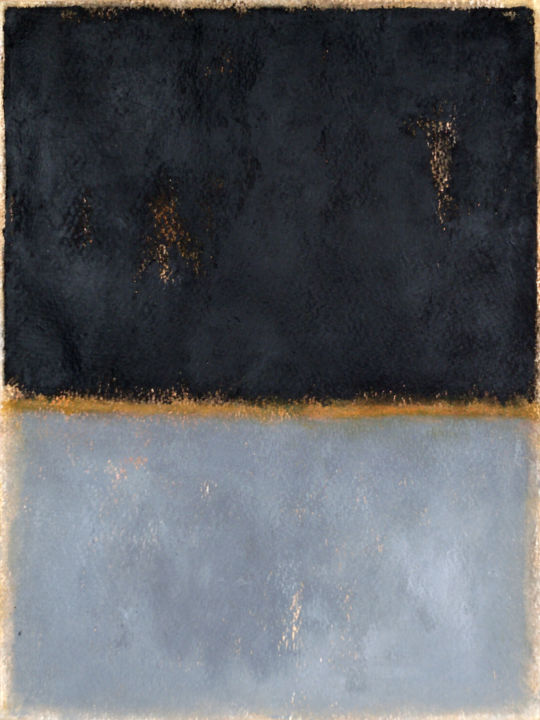 Картина под названием "Black and grey" - Luis Medina, Подлинное произведение искусства, Акрил