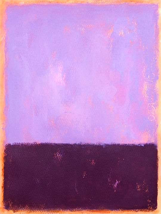 Картина под названием "Black and violet" - Luis Medina, Подлинное произведение искусства, Акрил