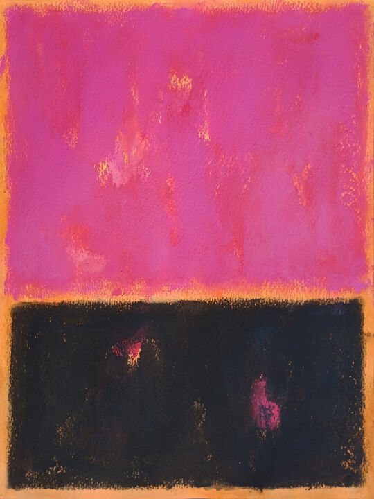 Pintura intitulada "Black and red pink" por Luis Medina, Obras de arte originais, Acrílico