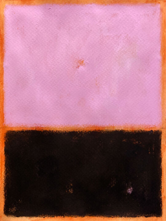 Peinture intitulée "Light pink and black" par Luis Medina, Œuvre d'art originale, Acrylique