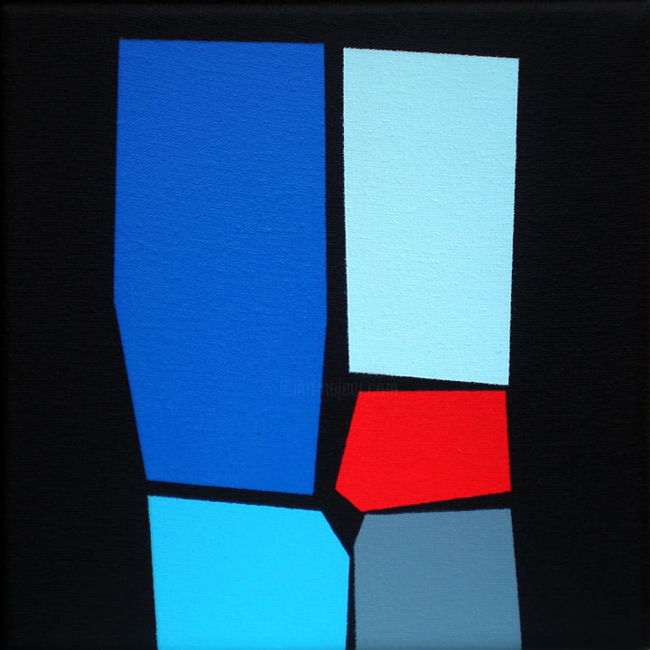 Painting titled "M3" by Luis Medina, Original Artwork, Acrylic Mounted on Wood Stretcher frame