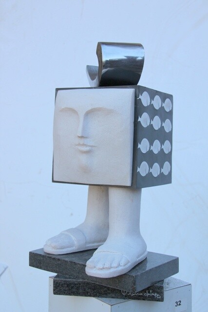 Escultura titulada "Peixeira" por Luiz Queimadela, Obra de arte original, Metales