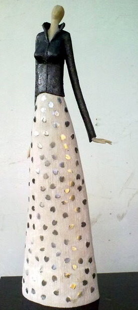 Sculpture titled "Fadista" by Luiz Queimadela, Original Artwork, Stone