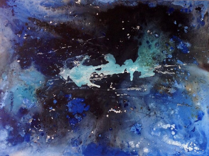 Painting titled "Blue" by Luisa Angelucci, Original Artwork, Acrylic