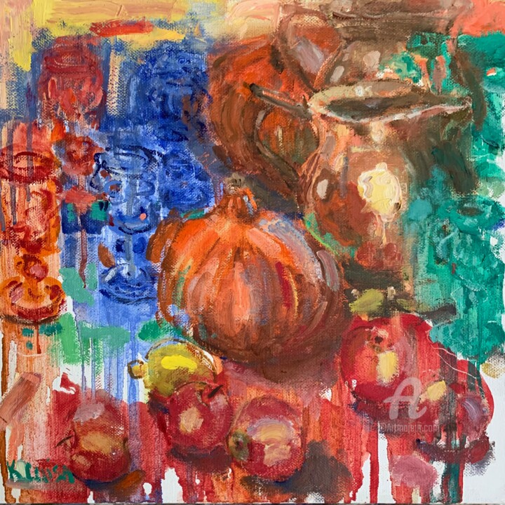 Painting titled "Autumn Colors" by Luisa Khalileva, Original Artwork, Oil