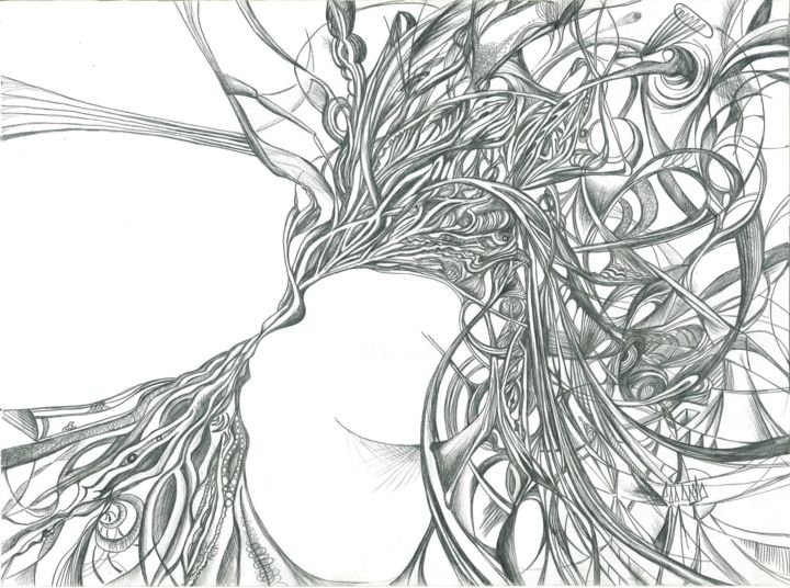 Zeichnungen mit dem Titel "smoke" von Luisa Schulze, Original-Kunstwerk, Bleistift