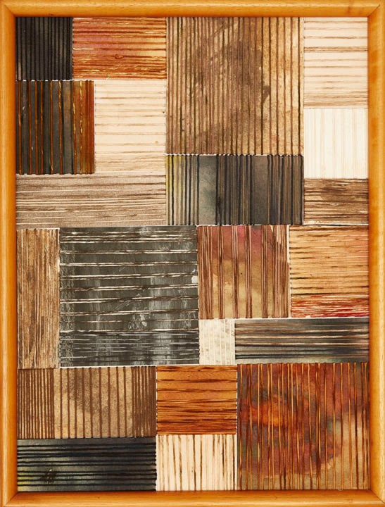 Textielkunst getiteld "texturas y tonos ti…" door Luisa Grau, Origineel Kunstwerk, Draad