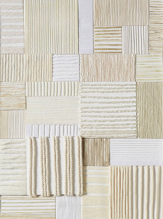 Textielkunst getiteld "hilos blancos" door Luisa Grau, Origineel Kunstwerk, Draad
