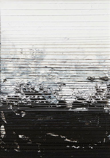 Arte textil titulada "niebla" por Luisa Grau, Obra de arte original, Hilo