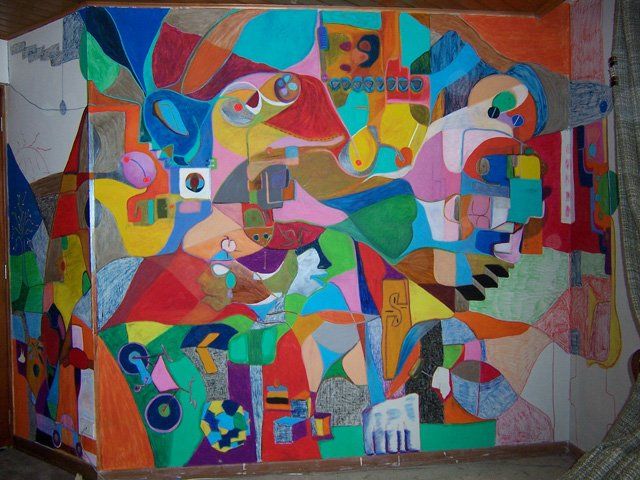 Painting titled "munddos" by Luisa Matallana, Original Artwork