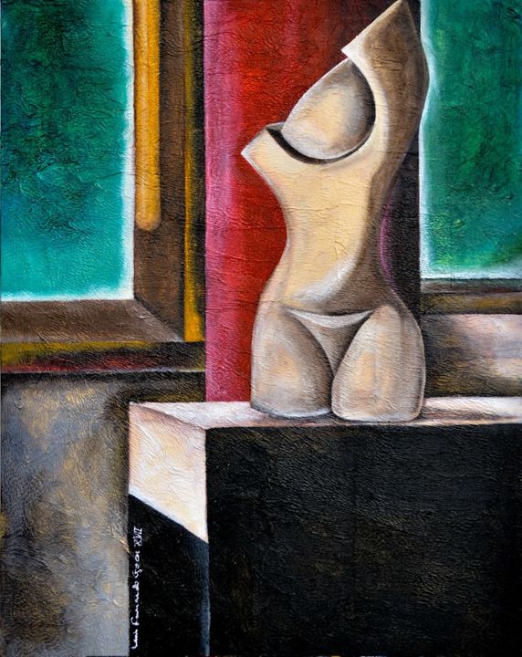 Painting titled "Almost Cubism" by Luis Fernando Graça, Original Artwork