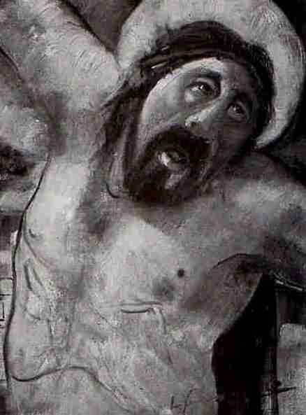 Pittura intitolato "12a.estação: Jesus…" da Luiz Carlos De Andrade Lima, Opera d'arte originale
