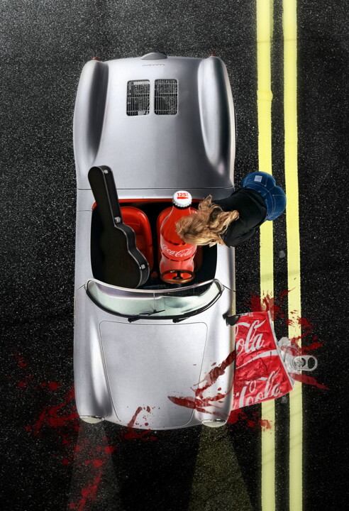 Photography titled "Coca Cola Car Crash…" by Luiz Henrique Mendes, Original Artwork, Analog photography