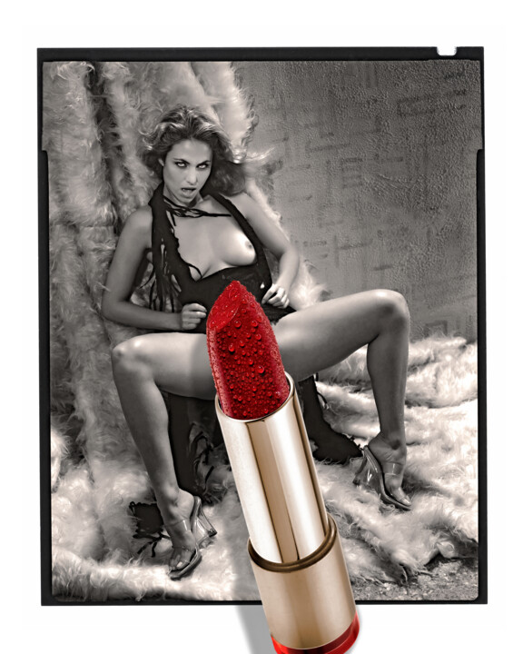 Fotografia intitulada "Lipstick 4" por Luiz Henrique Mendes, Obras de arte originais, Fotografia de filme