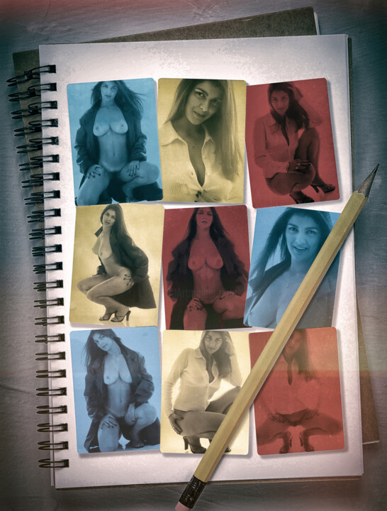 Photography titled "my school notebook.…" by Luiz Henrique Mendes, Original Artwork, Analog photography
