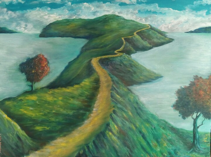 Pintura intitulada "O caminho" por Luiz Mendes, Obras de arte originais