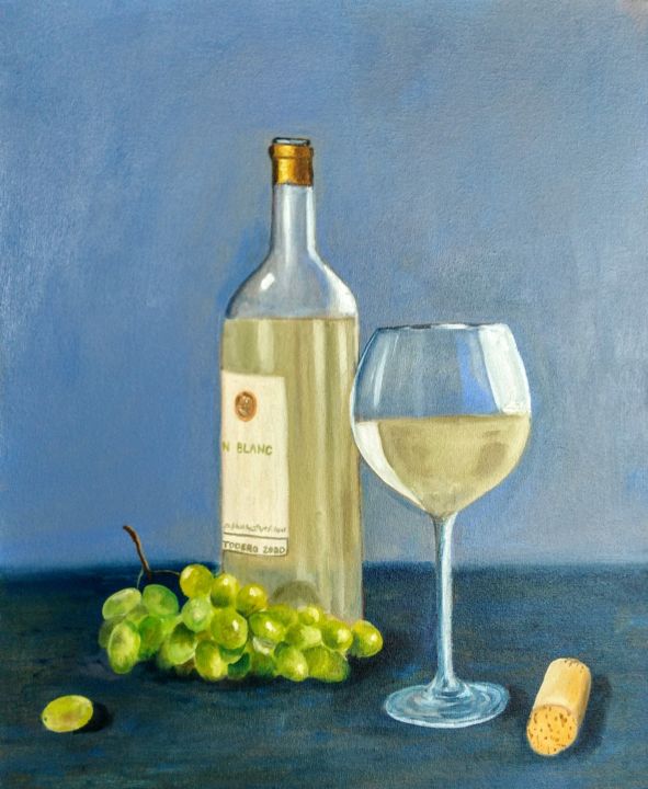 Malerei mit dem Titel "Blanch" von Luiz Ney Todero, Original-Kunstwerk, Öl