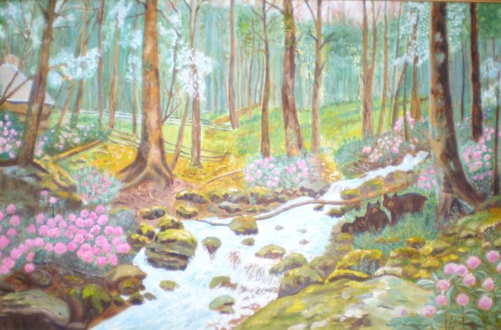 Painting titled "Spring" by Boutique Vivant, Original Artwork