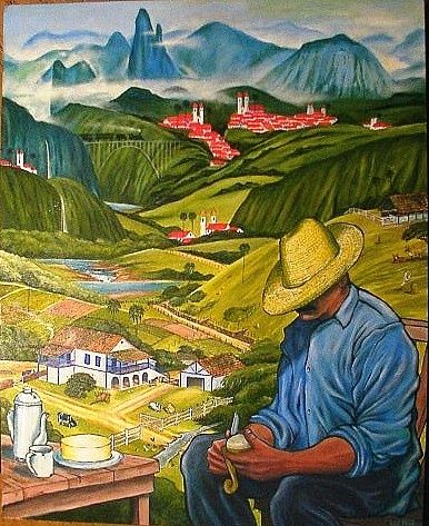 Painting titled "Fazenda" by Luiz Pego Artista Plastico, Original Artwork