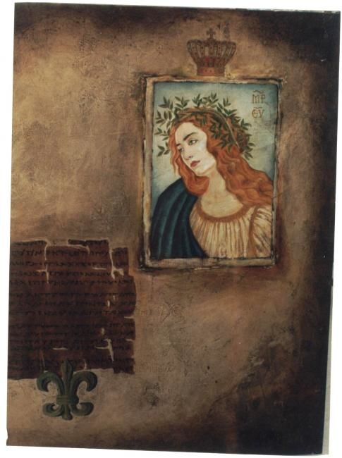 Painting titled "Rosto de Mulher" by Luiz Pego Artista Plastico, Original Artwork
