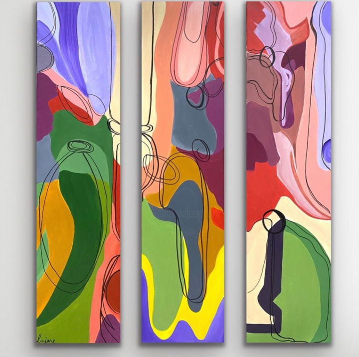 Painting titled "Connection" by Lujane Abdulhak, Original Art, Acrylic