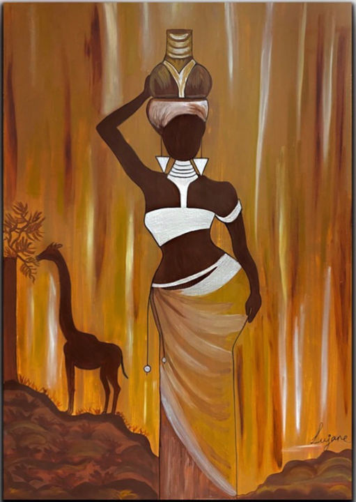 Painting titled "Day in S.A" by Lujane Abdulhak, Original Art, Acrylic