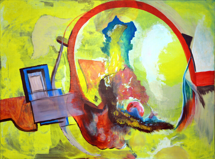 Картина под названием "Igra svjetla" - Lukas Mb, Подлинное произведение искусства, Масло