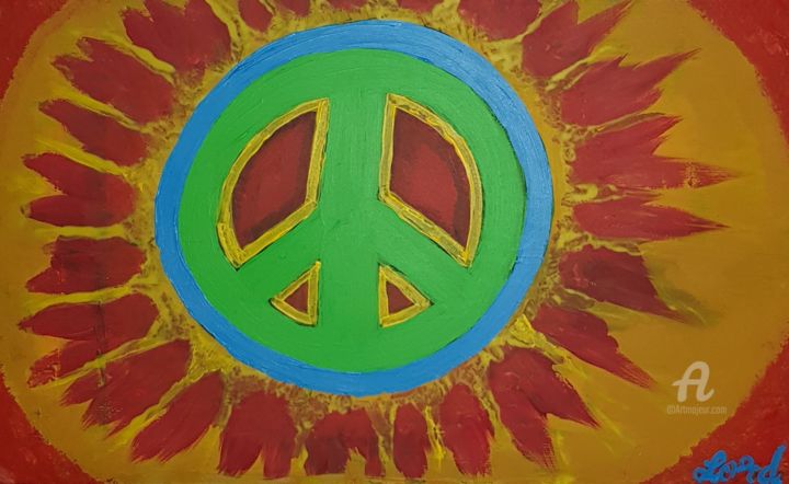 Painting titled "Lordart - Peace is…" by Luke Lord, Original Artwork, Acrylic