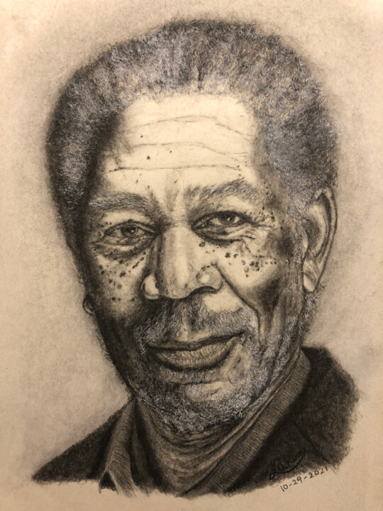 Рисунок под названием "Freeman in graphite…" - Lukim, Подлинное произведение искусства, Графит