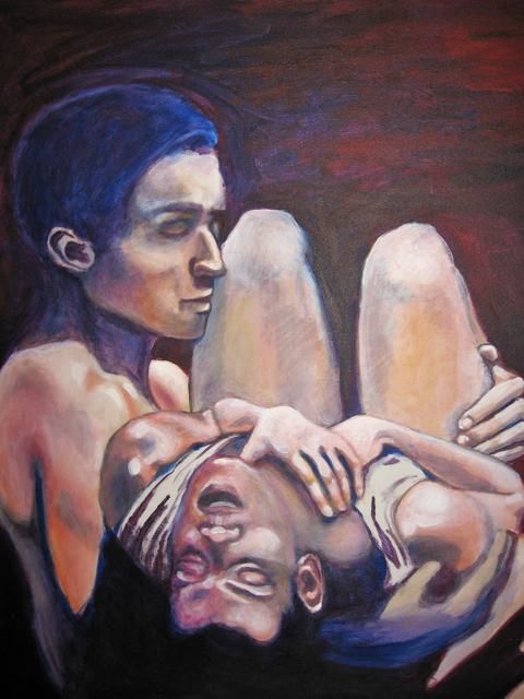 Pintura intitulada "Till Death Do Us Pa…" por Lula, Obras de arte originais, Óleo
