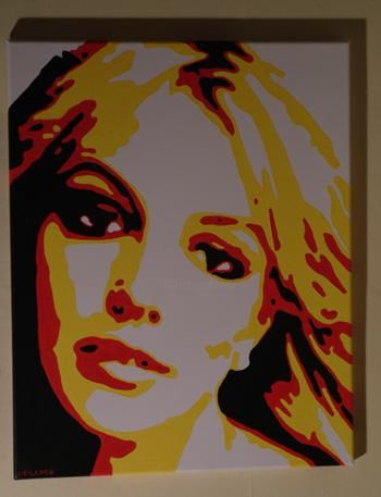 Painting titled "Britnet Spears" by Louise Lench, Original Artwork