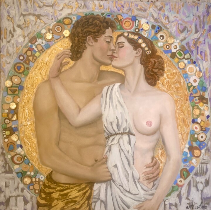 Pintura intitulada "“Romeo and Juliet”" por Pintor Nicolas, Obras de arte originais, Óleo