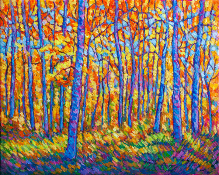 Autumn Forest Impressionist Painting Painting By Tao Bai Artmajeur