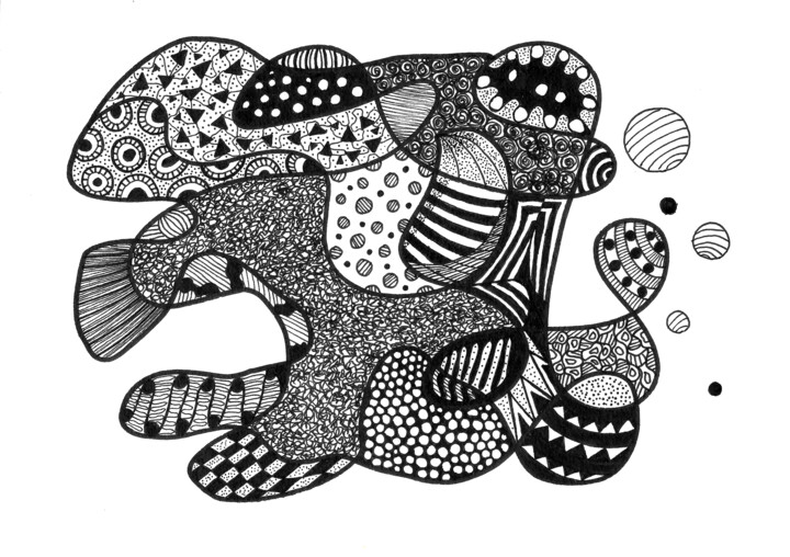 Drawing titled "Intuition 04" by Lumagayo, Original Artwork, Ink