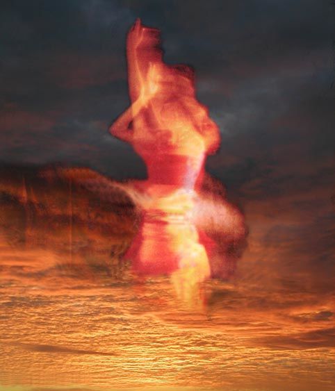Arte digitale intitolato "flamme aerienne" da Marc Oliviero, Opera d'arte originale