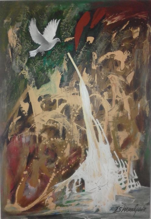 Peinture intitulée "Paz" par Luisa Miguel Mutisse, Œuvre d'art originale, Acrylique