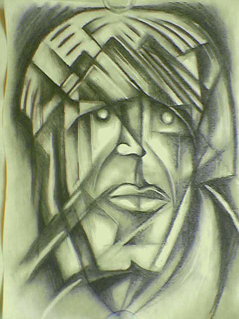 Drawing titled "He is giddy" by Lumír Žemla, Original Artwork, Other