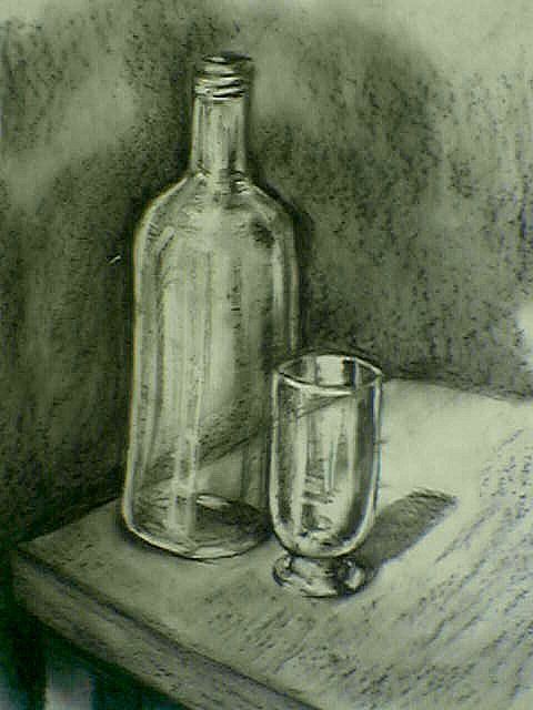 Drawing titled "Glasses - piece" by Lumír Žemla, Original Artwork, Other