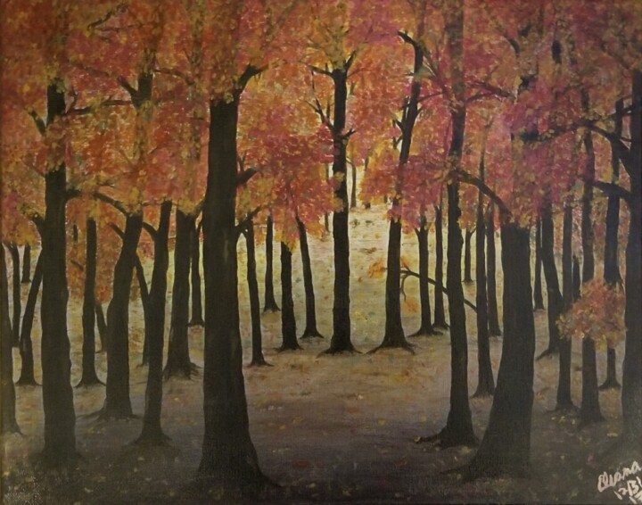 Pittura intitolato "The forest of hope" da Luna, Opera d'arte originale, Acrilico