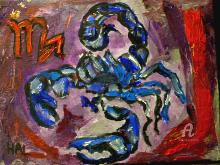 Pittura intitolato "scorpione.jpg" da Luna Hal, Opera d'arte originale,