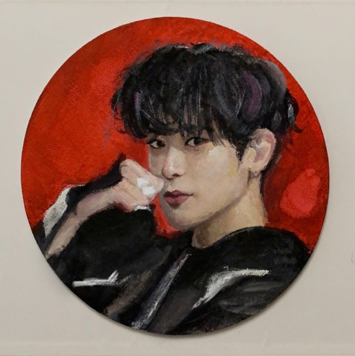 Painting titled "NCT Jaehyun Kick it…" by Lunarticu, Original Artwork, Acrylic