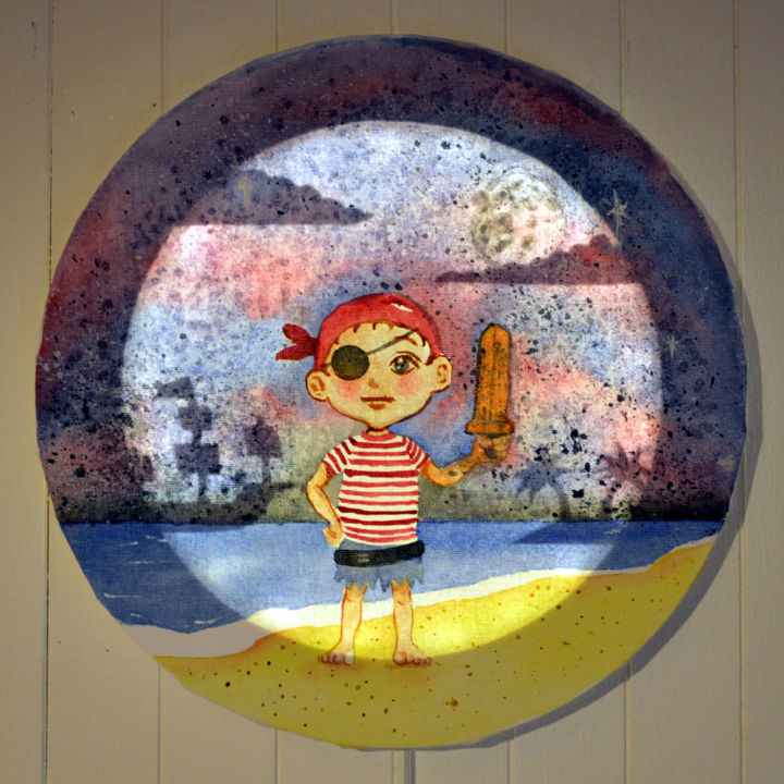 Peinture intitulée "TABLEAU LED 'PETIT…" par Lune Et Animo, Œuvre d'art originale