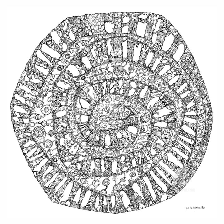 Σχέδιο με τίτλο "Espiral Sonho" από Lu Paternostro, Αυθεντικά έργα τέχνης, Ψηφιακή εκτύπωση