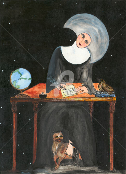 Painting titled "sister-margaret.jpg" by Lupita Fernandez Soberon, Original Artwork